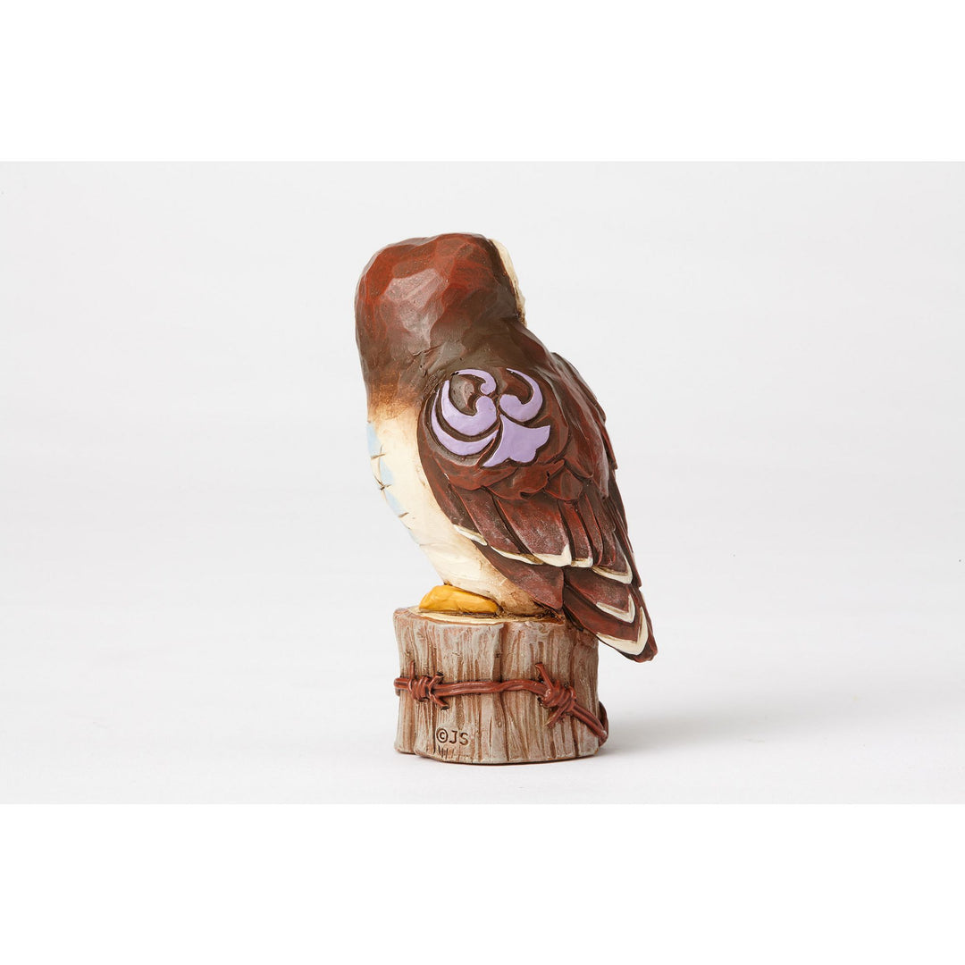 Mini Owl on Tree Stump