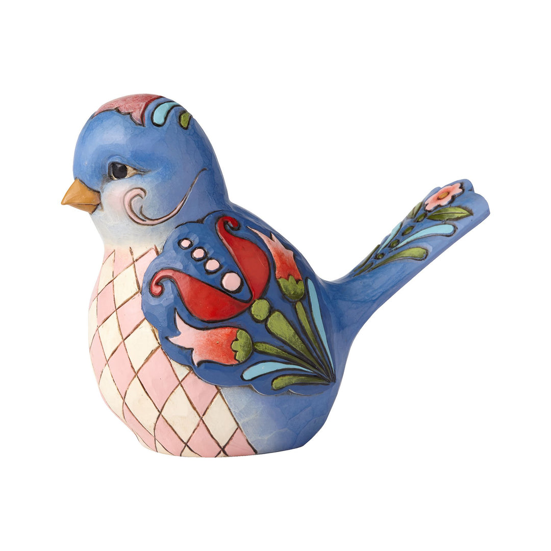 Blue Floral Bird