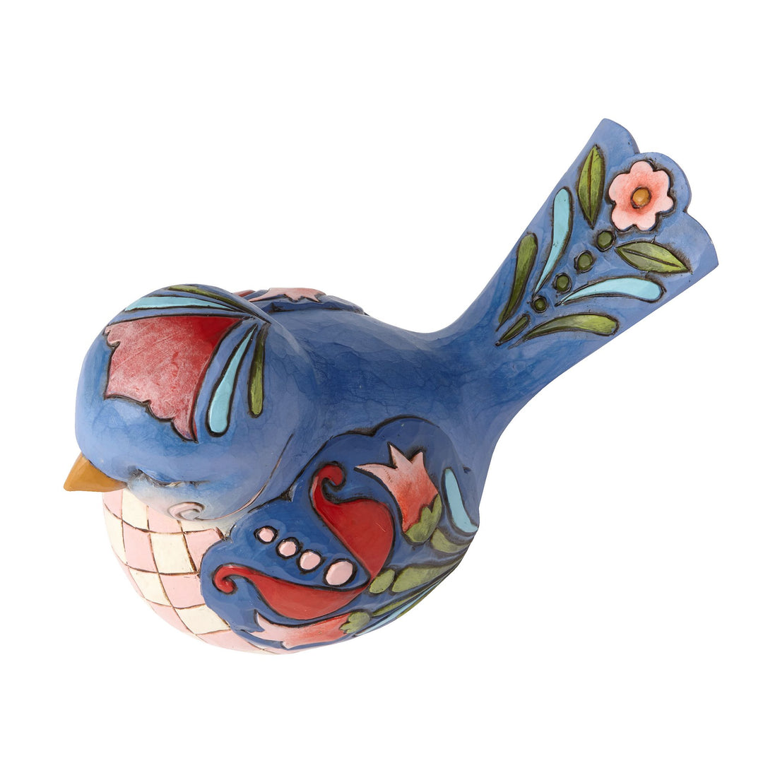 Blue Floral Bird