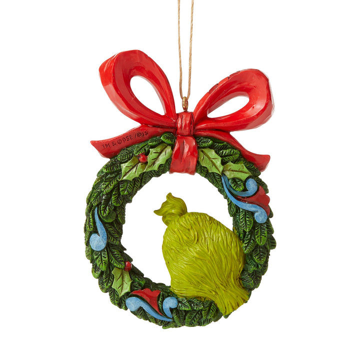 Grinch Peeking Thru Wreath Orn