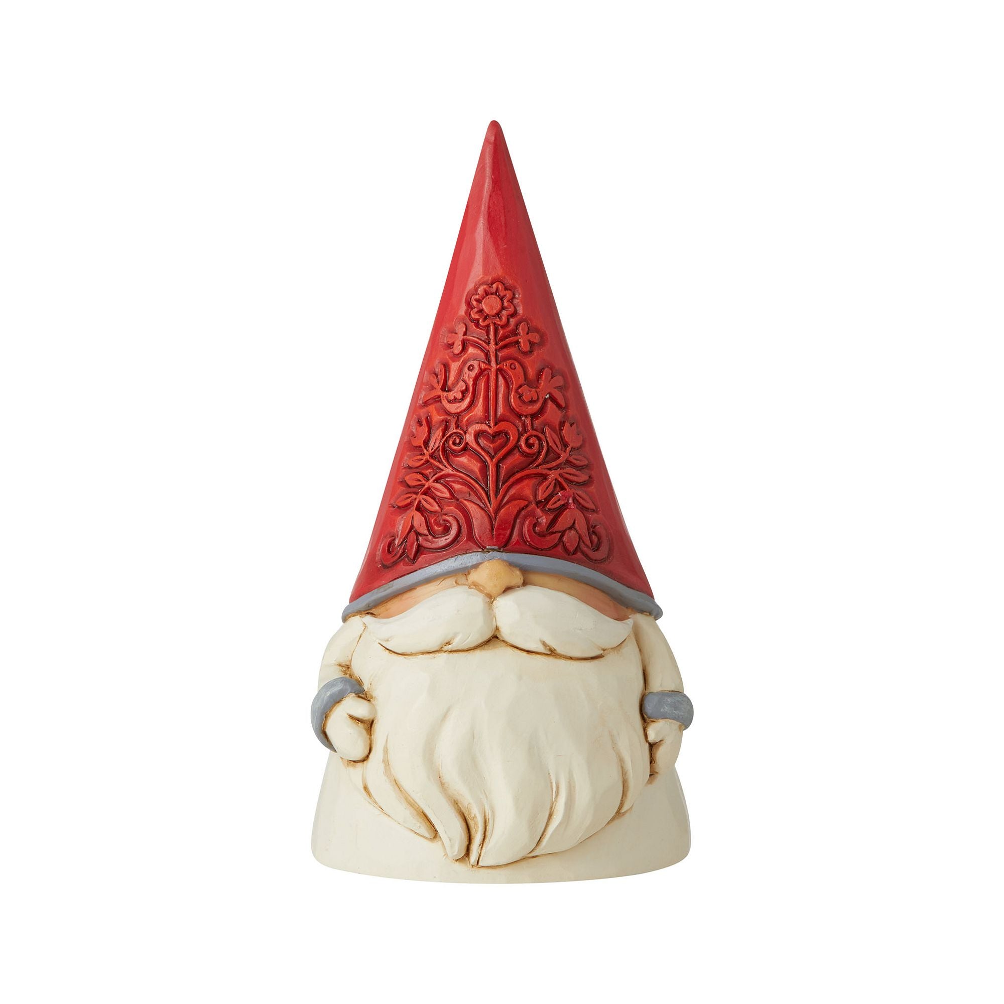 Jim Shore 6006626 Red Floral Hat Gnome Nordic Noel