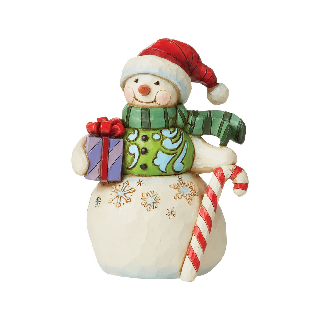 Mini Snowman/Gift & Candy Cane