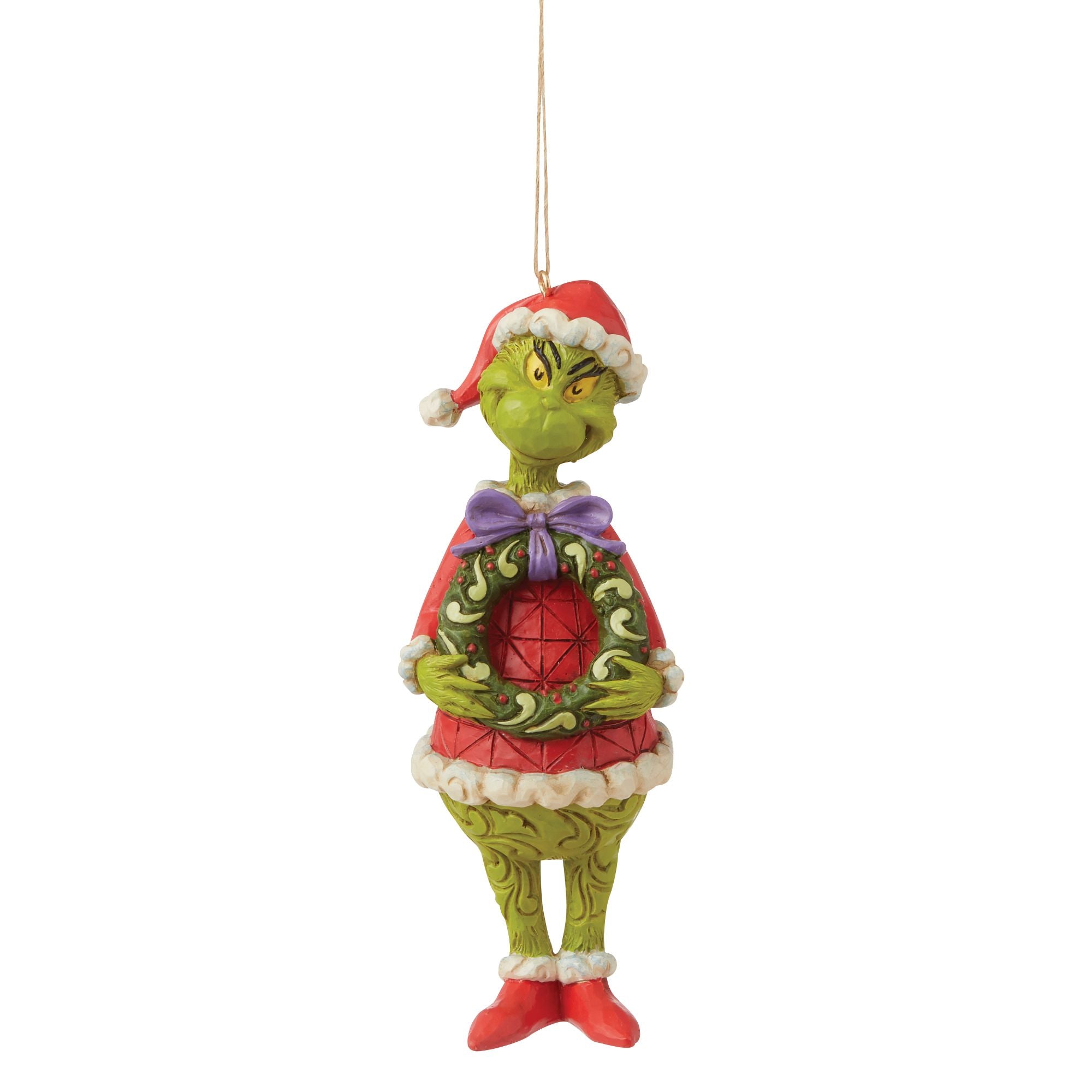 Grinch Holding Wreath Ornament