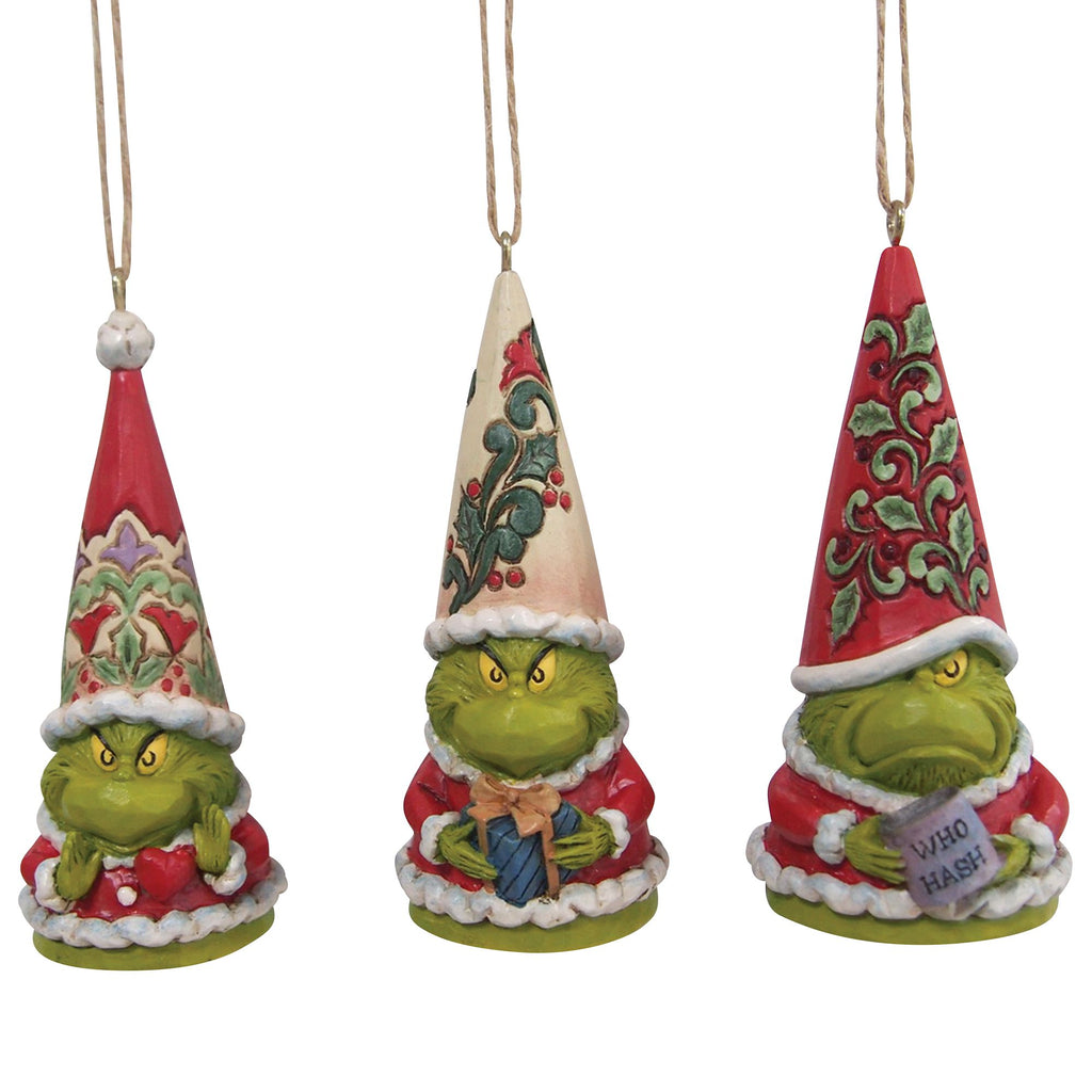 Set of 3 Grinch Gnome Ornament
