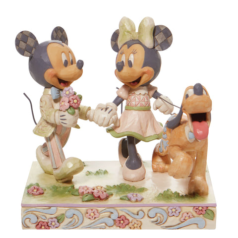 NIB Jim Shore Enesco Disney Mini Mickey Mouse Flower Bouquet Figurine