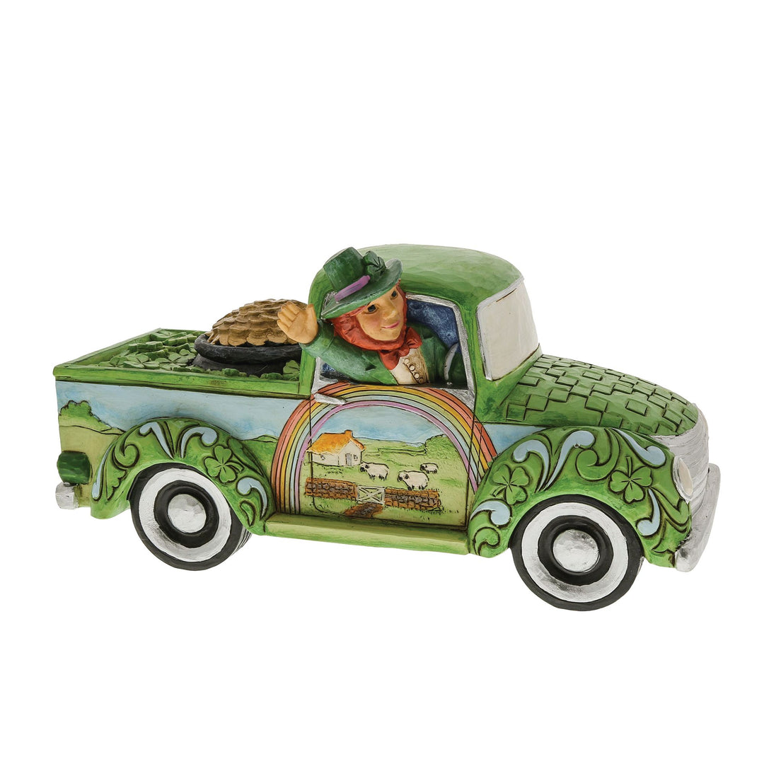 Leprechaun in Green Truck