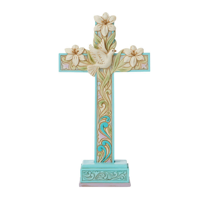 Cross with Lilies and Dove