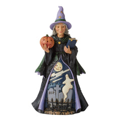 Witch with Pumpkin and Scene