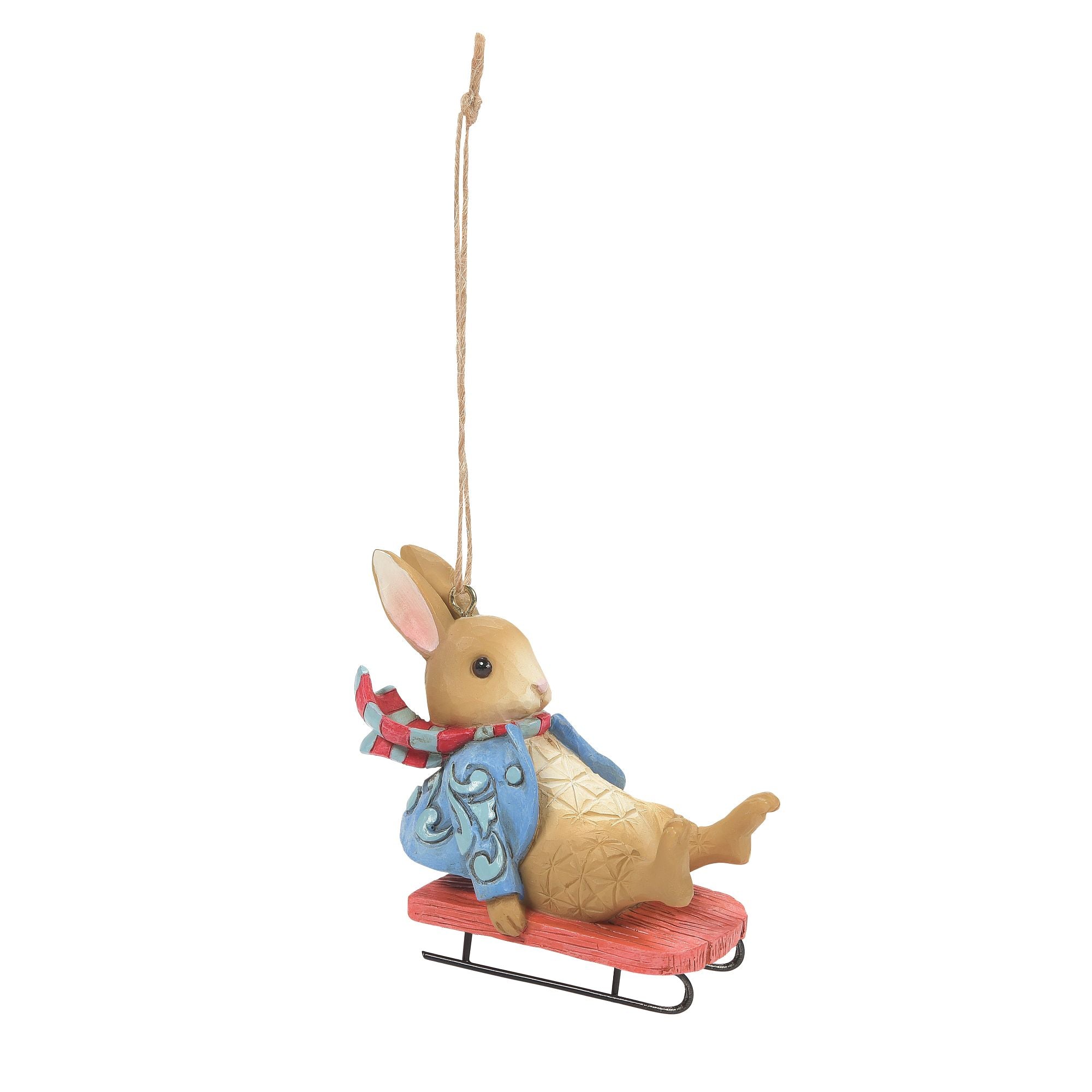 Peter Rabbit Sledging Ornament