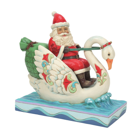 Santa Riding a Swan