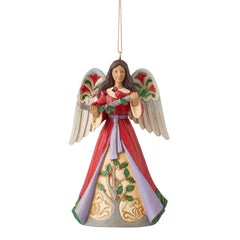 Angel with Holly Ornament