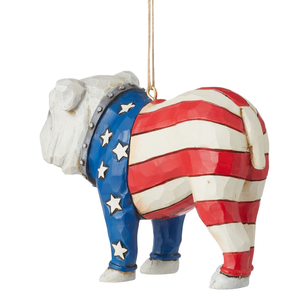 Patriotic Bulldog Ornament