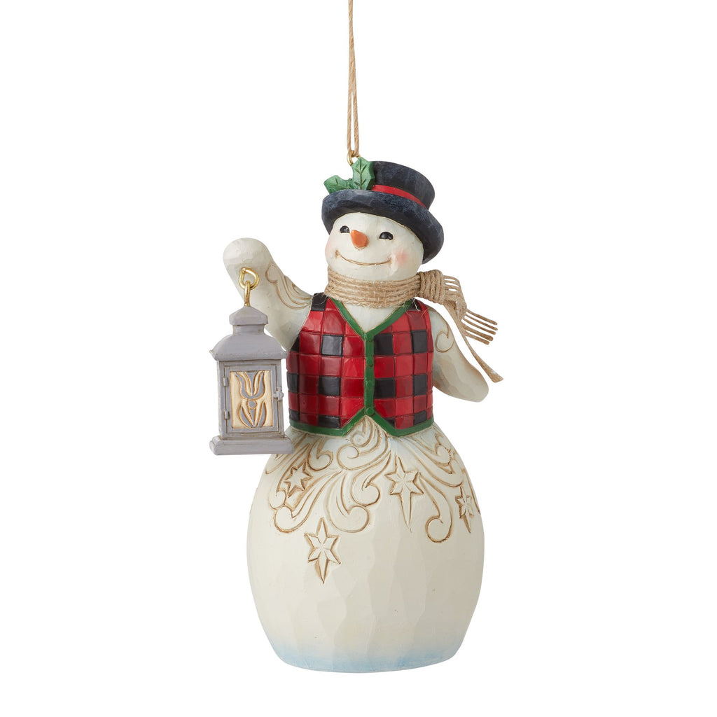 Snowman with Lantern Ornament