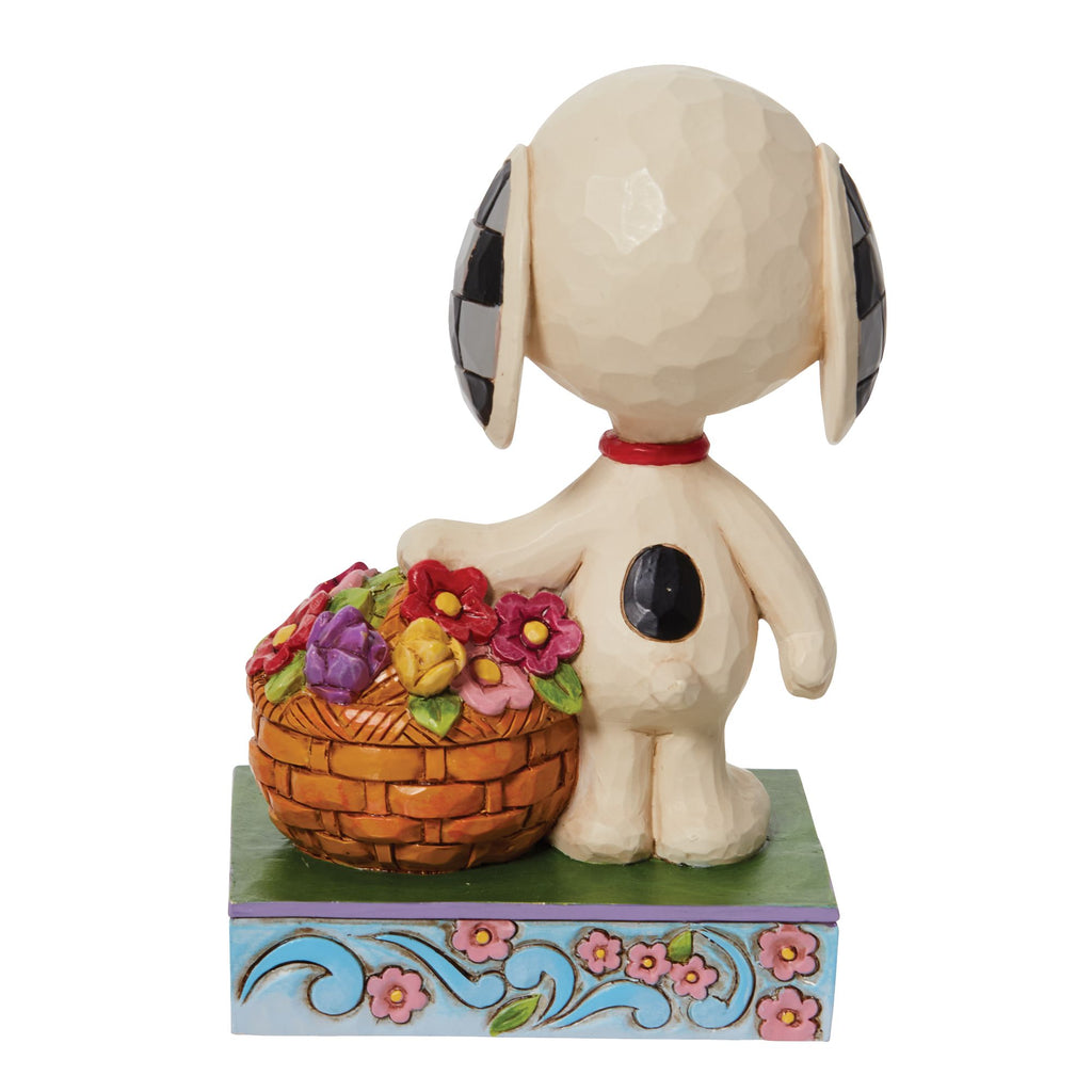 Snoopy Basket of Tulips