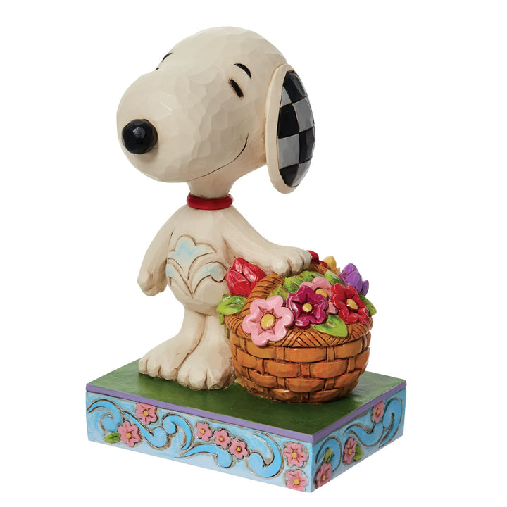 Snoopy Basket of Tulips